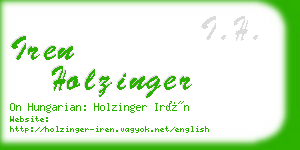 iren holzinger business card